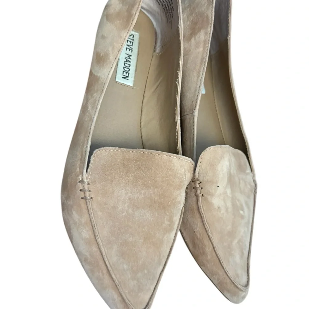 Steve Madden Cream tan Pointed Loafers flats sz 8M preloved - Picture 5 of 8